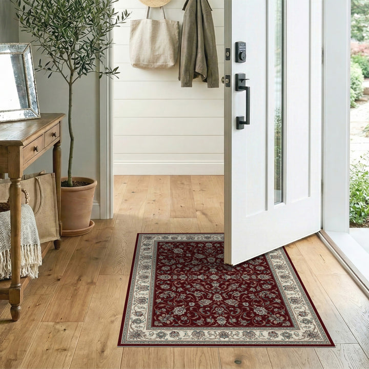 Red Floral Persian Area Rug