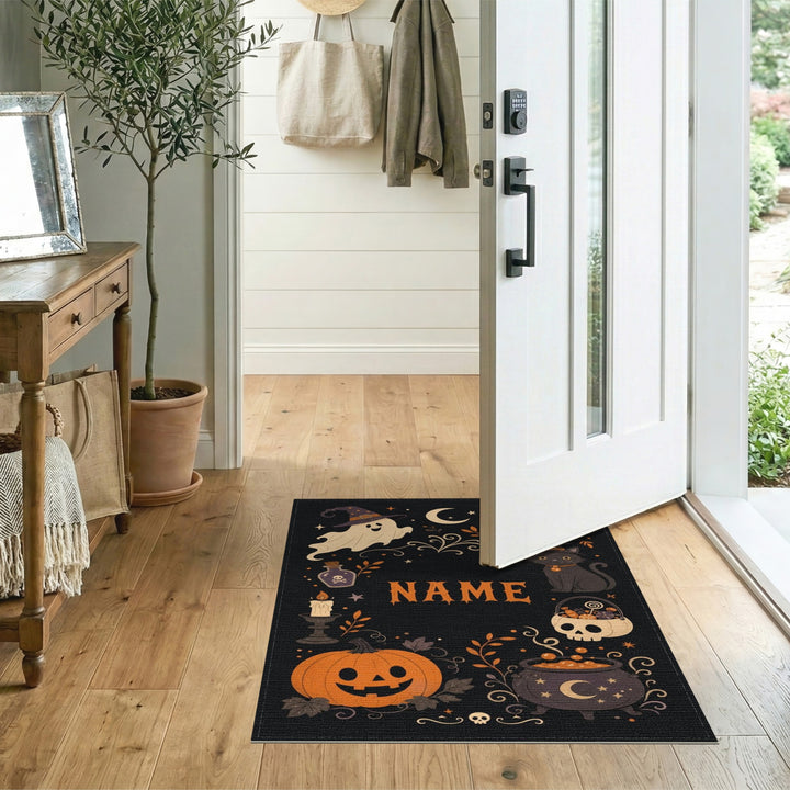 Multi-color and Patterns Halloween Ghost Pumpkin Kids Cartoon Area Rug
