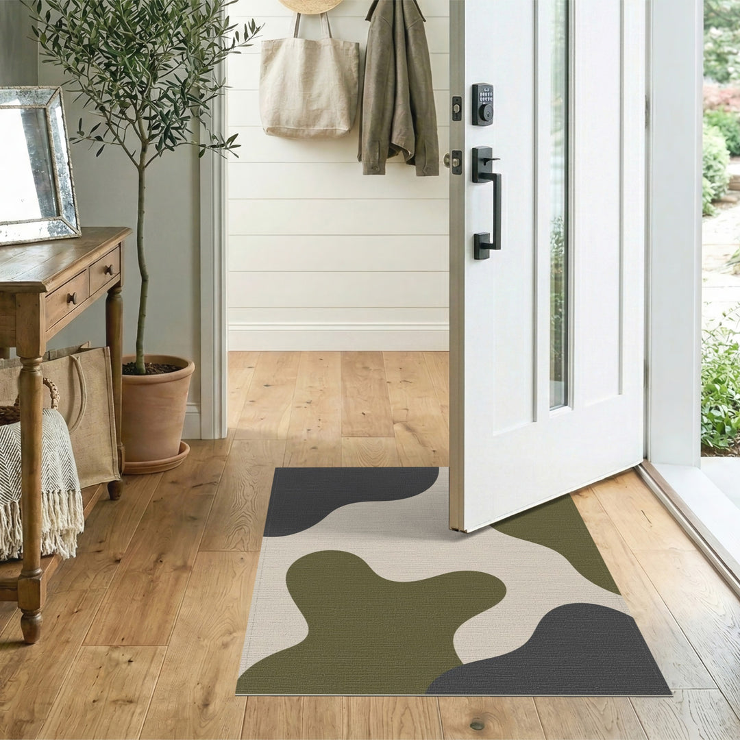 Abstract Area Beige Abstract Organic Area Rug
