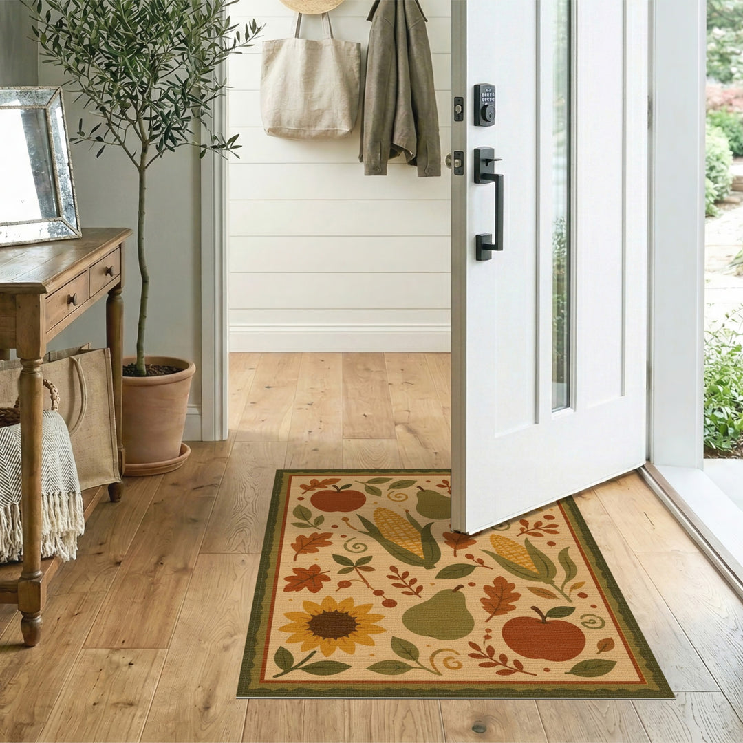 Autumn Harvest Fruit Area Rug