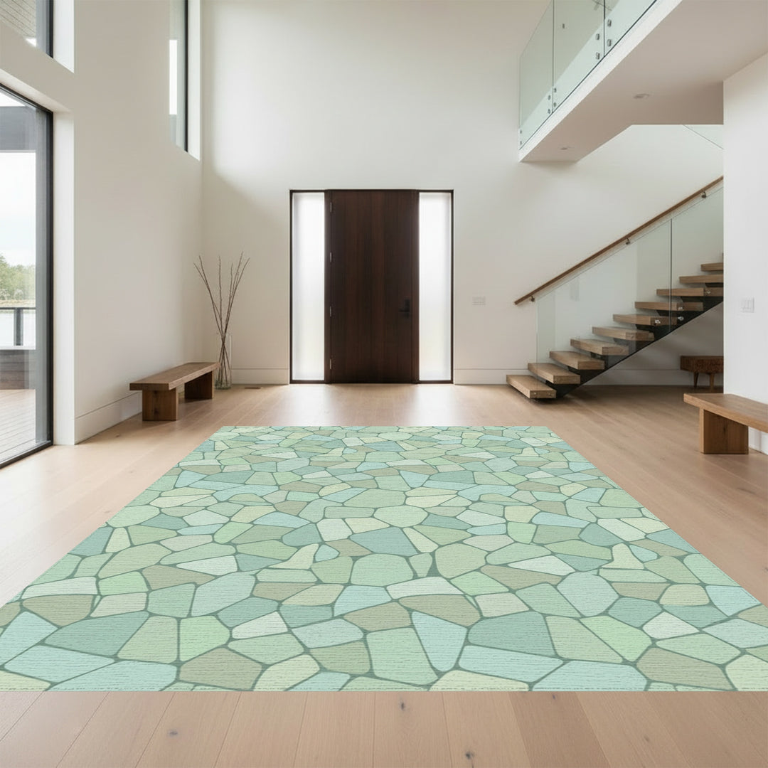 Calming Stone Mosaic Tesselations Rug