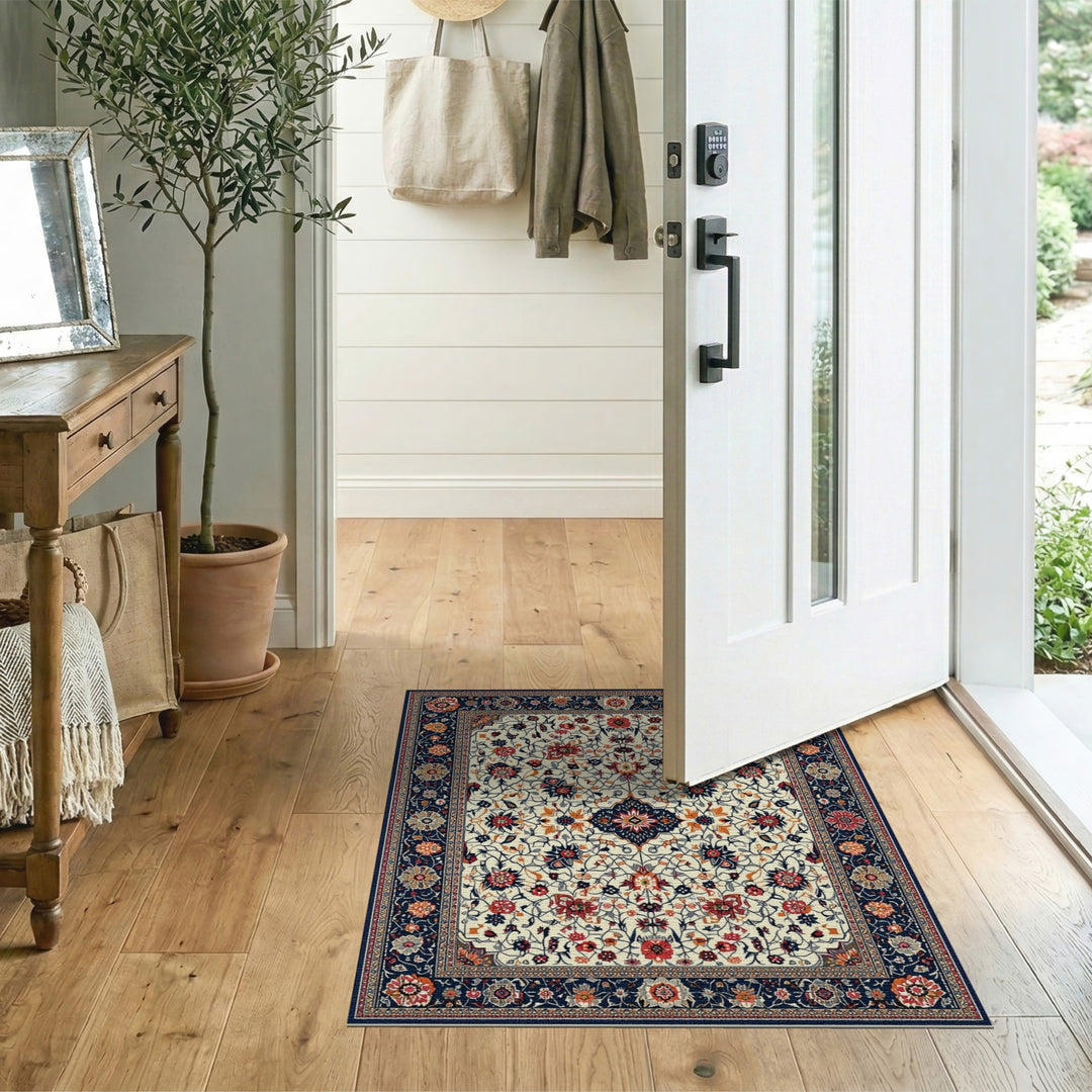 Traditional Persian Floral Area Rug