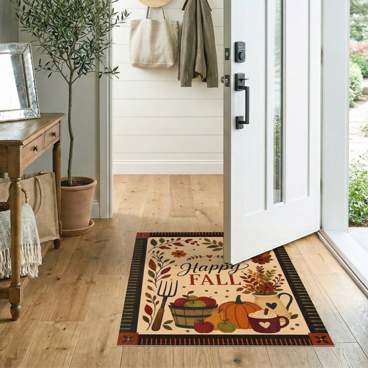 Happy Fall Pumpkin Harvest Area Rug
