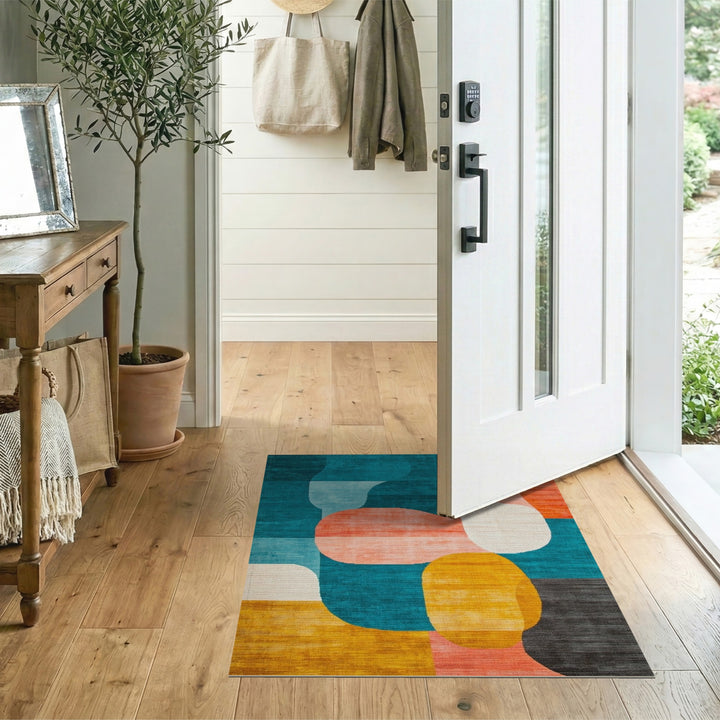 Bold Abstract Colorblock Area Rug