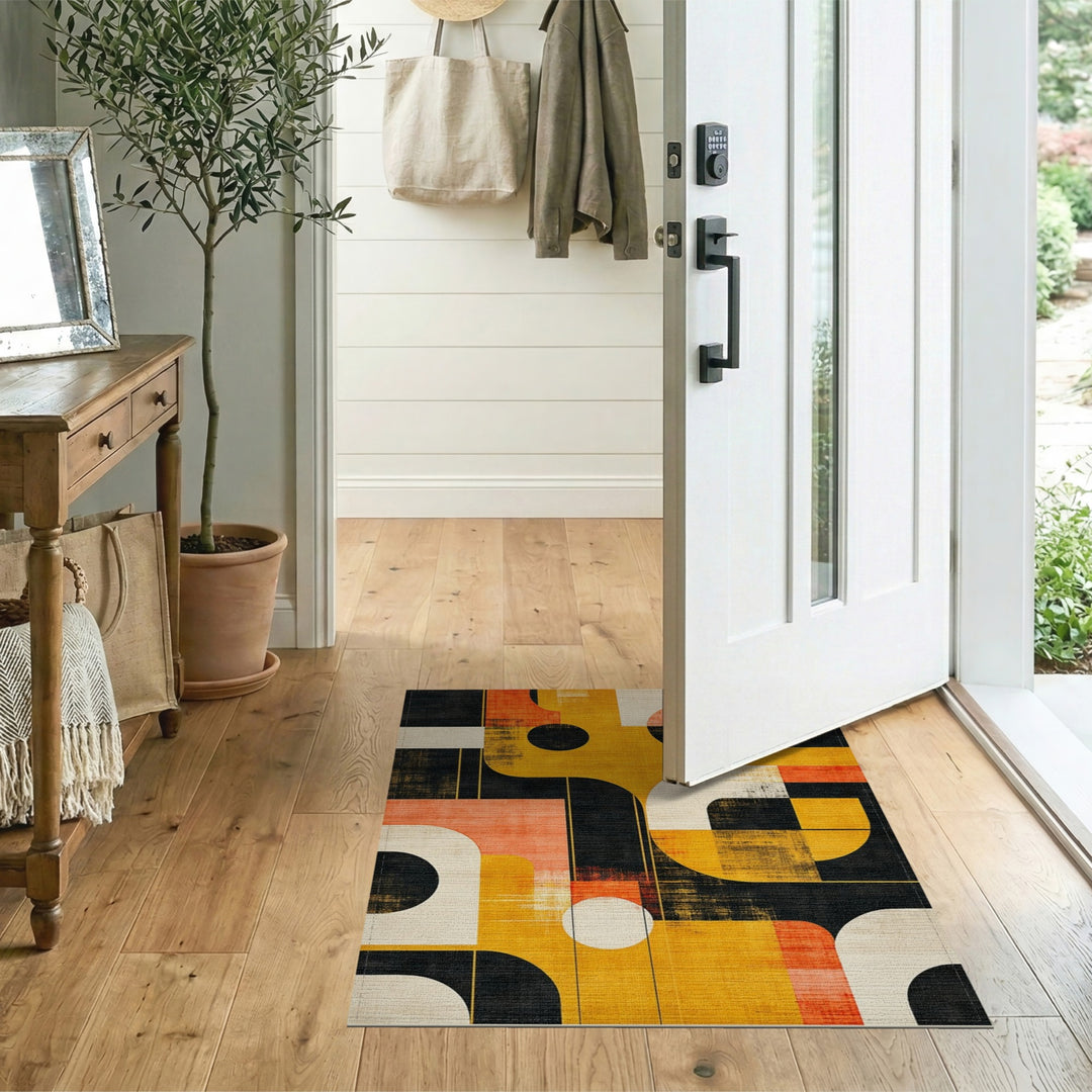 Bold Geometric Multi-Color Area Rug