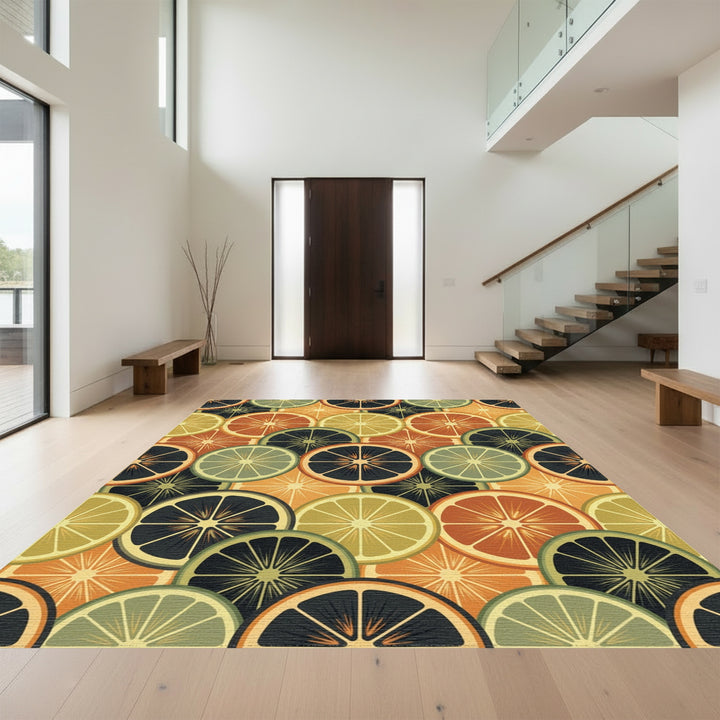 Retro Citrus Slice Medley Rug