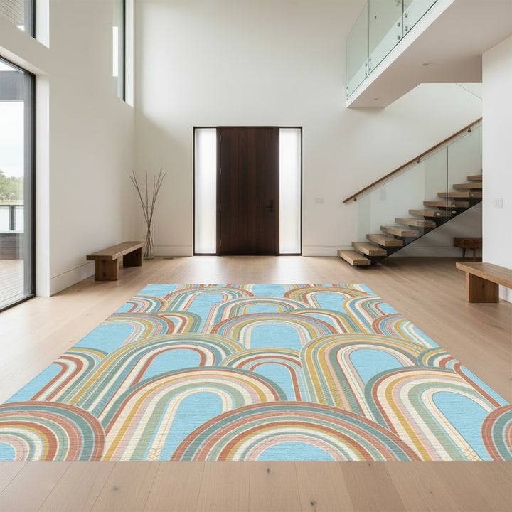 Pastel Rainbow Arch Collection Rug