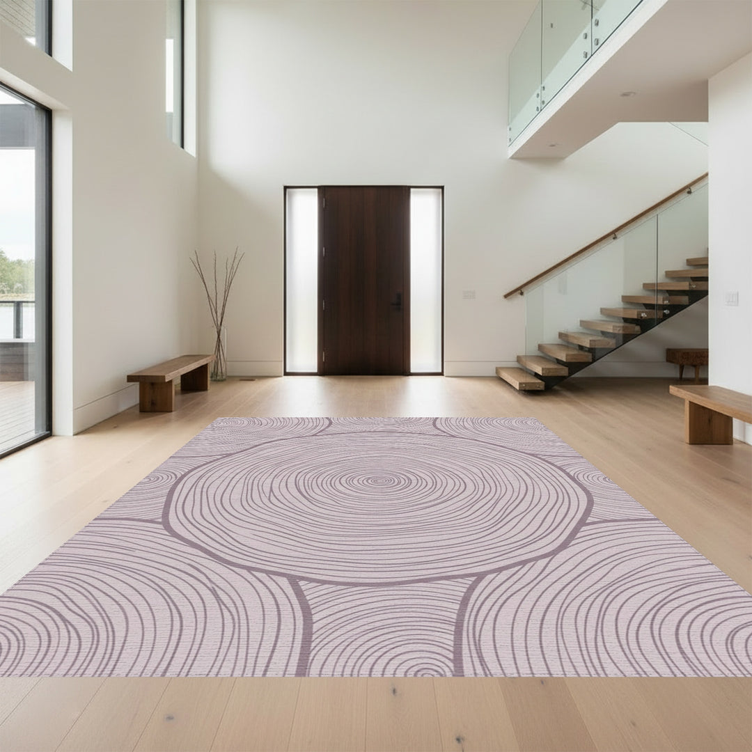 Lavender Swirlwood Contemporary Rug