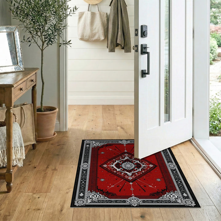 Traditional Persian Red Ornate Medallion Area Rug