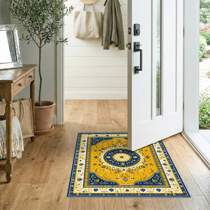 Yellow Heritage Medallion Area Rug