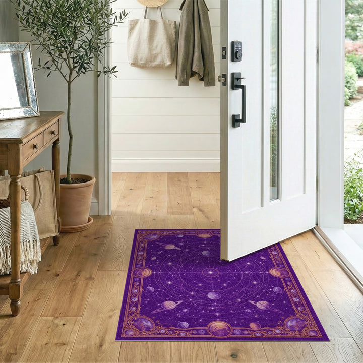 Purple Celestial Galaxy Area Rug