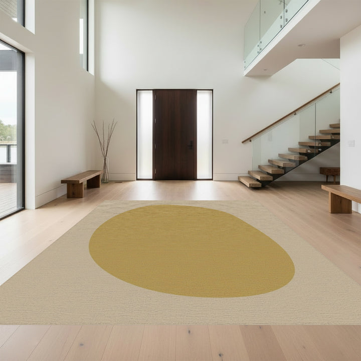 Ochre Organic Blob Landscape Rug