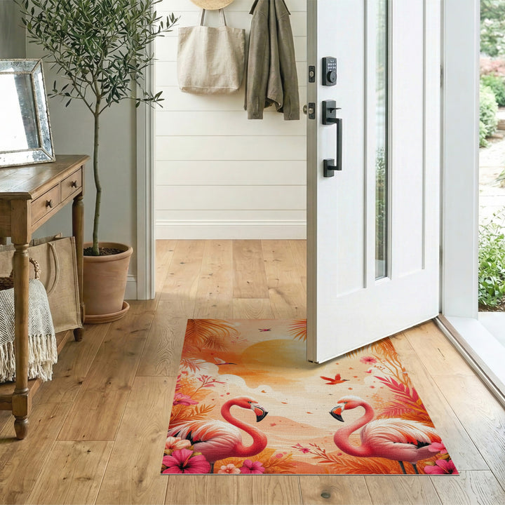 Flamingo Sunset Area Rug