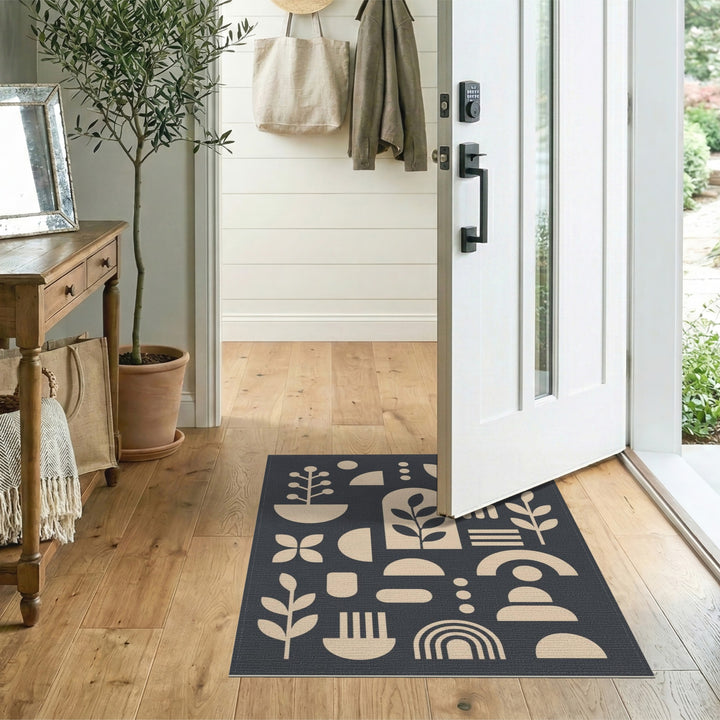 Geometric Modern Beige Abstract Geometric Area Rug