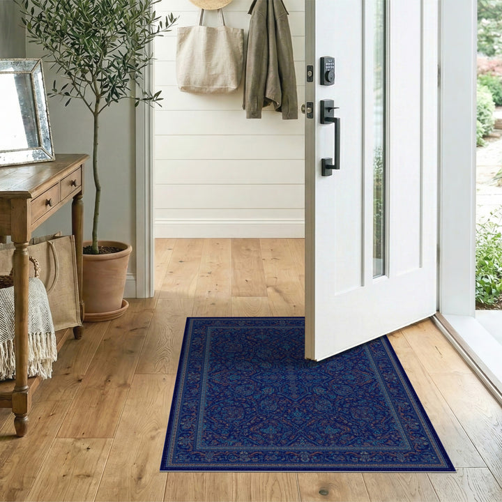Blue Teal Traditional Persian Area Rug