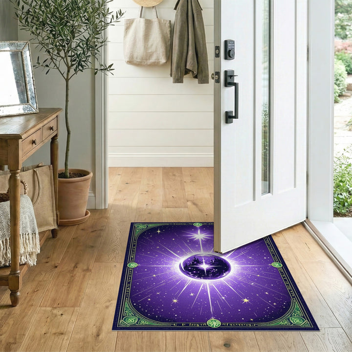 Purple Celestial Castle Starburst Area Rug