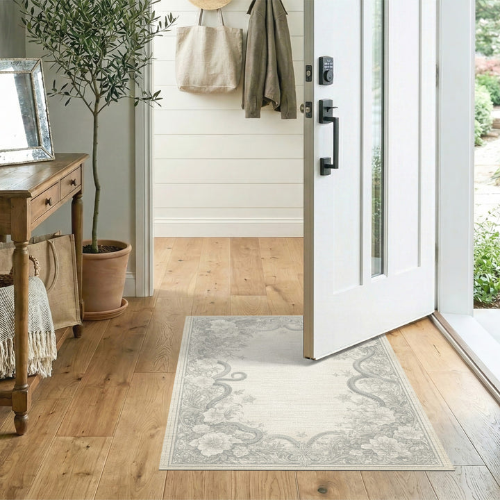Vintage Serpent Floral Area Rug