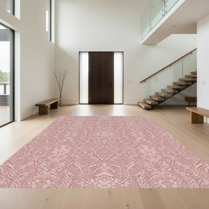 Rose Snake Skin Scales Rug