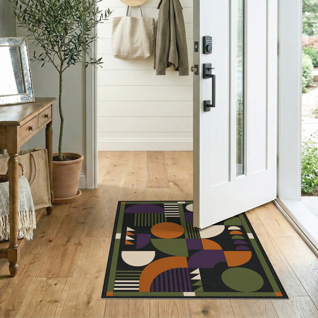 Geometric Modern Multi-color and Patterns Geometric Modern Multi-Color Area Rug
