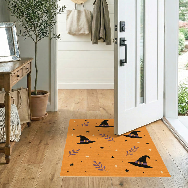 Orange Witch Hats Kids Area Rug
