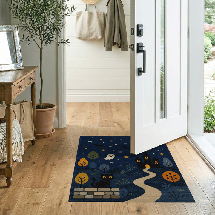 Halloween Night Kids Cartoon Area Rug