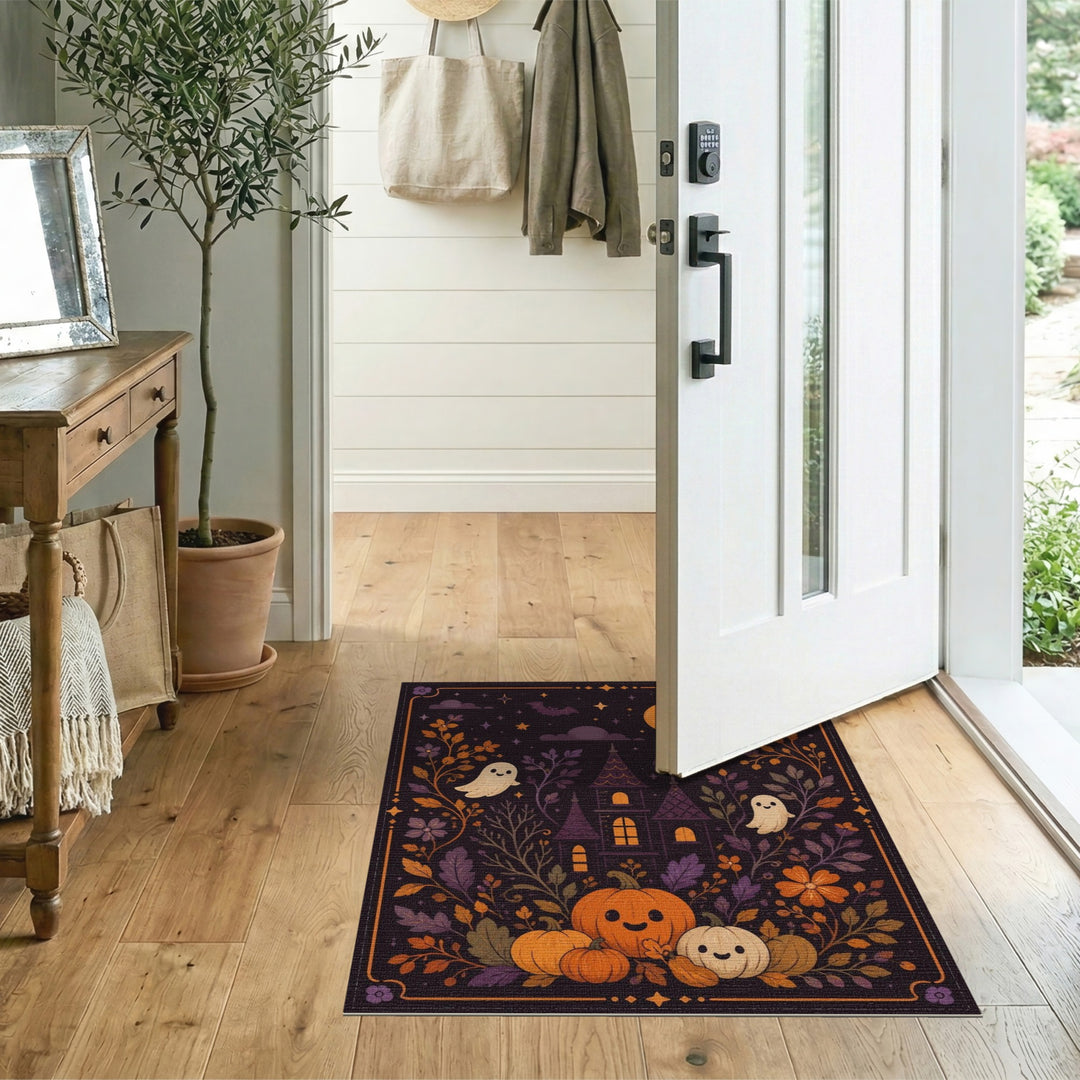 Cute Halloween Ghosts Pumpkin Kids Area Rug