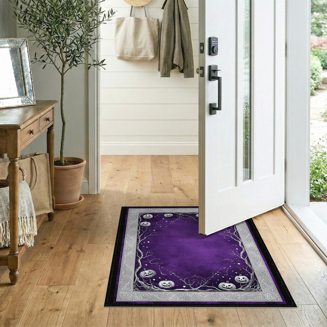 Purple Jack-o'-Lantern Area Rug