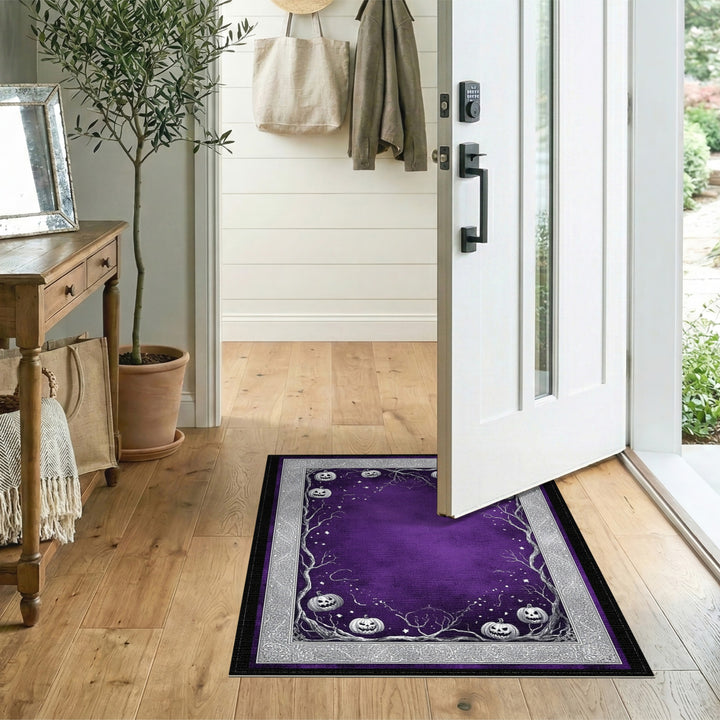 Purple Jack-o'-Lantern Area Rug