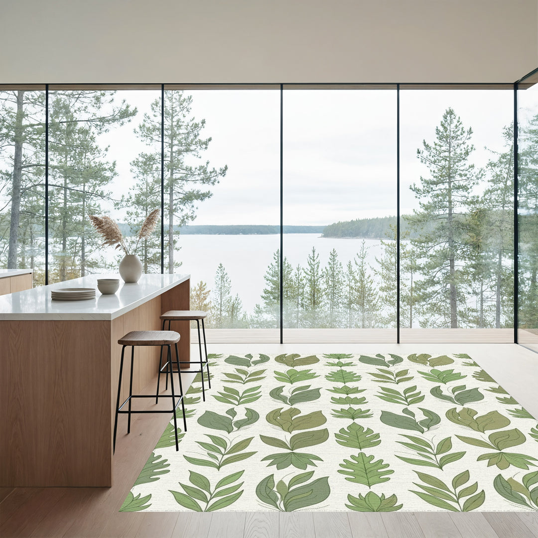Verdant Foliage Medley Repeat Rug