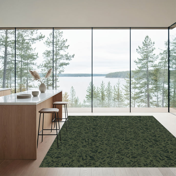 Deep Forest Botanical Blossom Rug