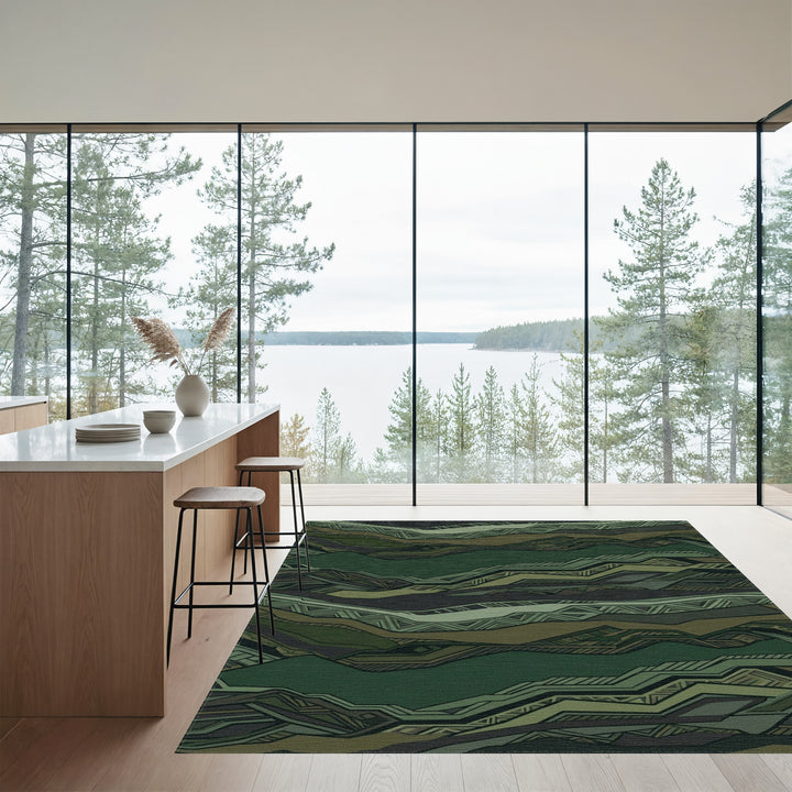 Earthy Toned Organic Landscape Rug