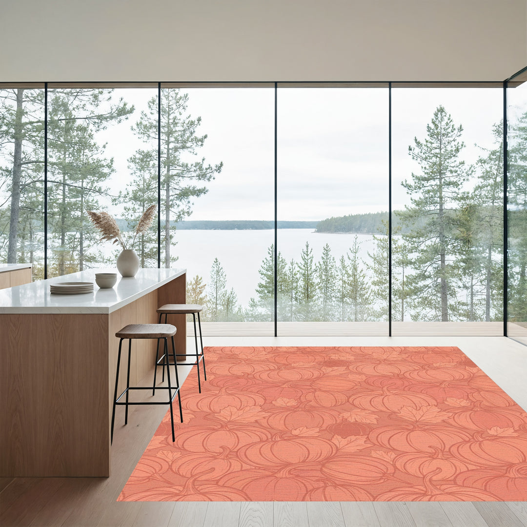 Pumpkin Spice Autumn Leaf Harmony Rug
