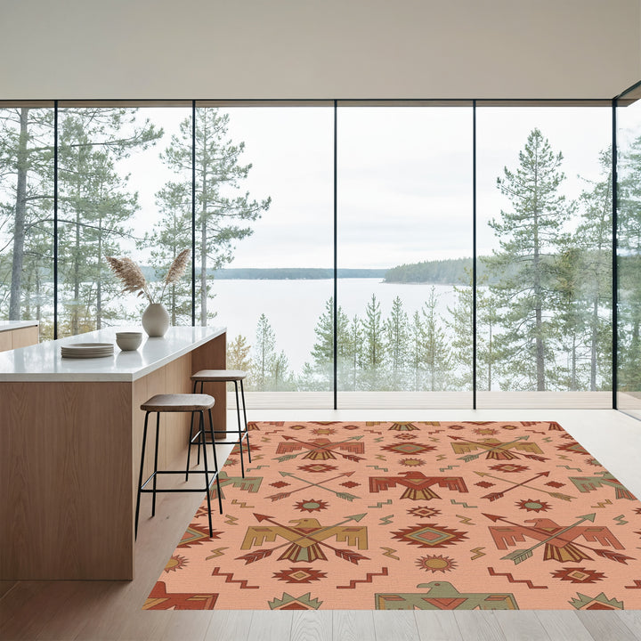 Southwestern Thunderbird Arrows Sun Rug