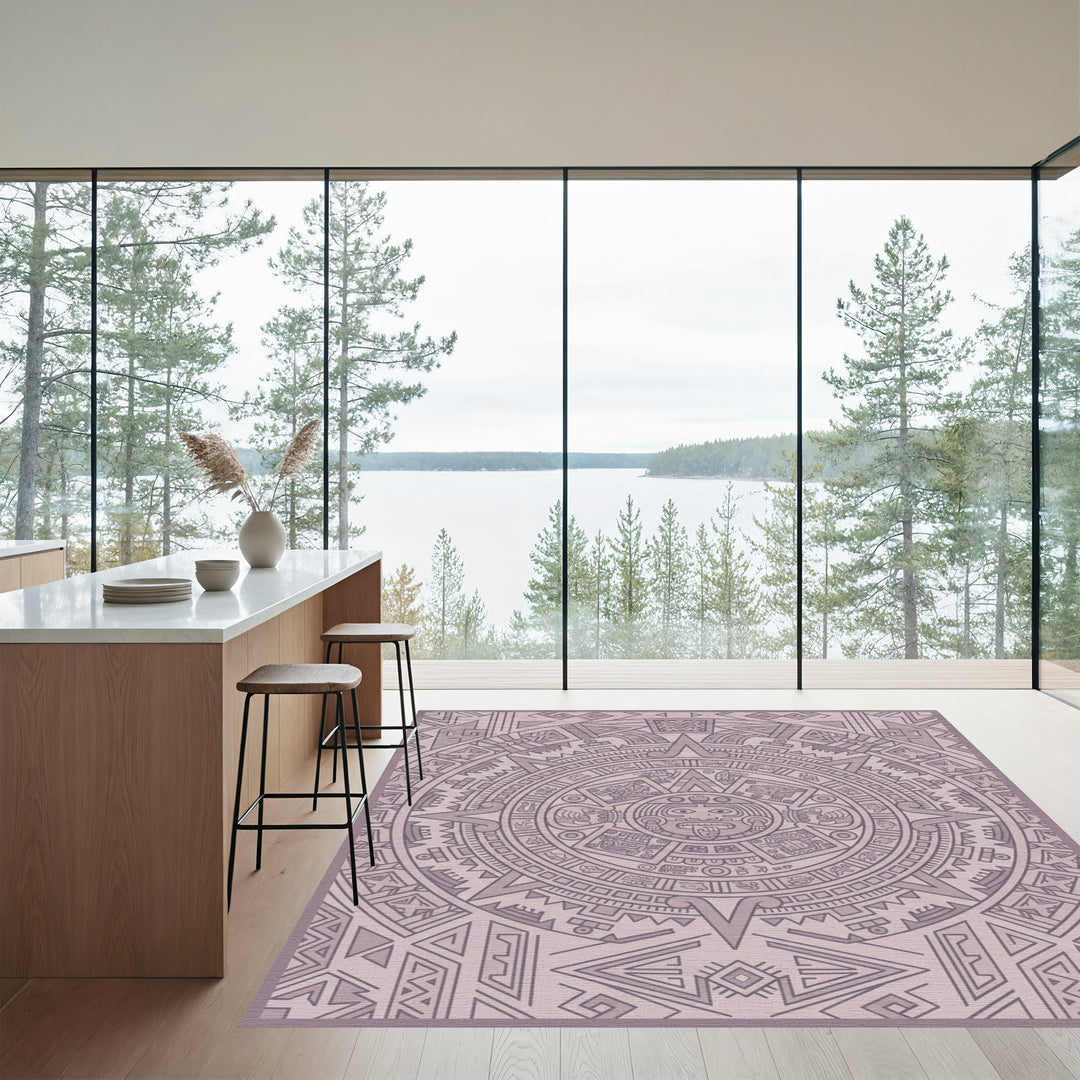 Ancient Sunstone Geometric Mandala Rug