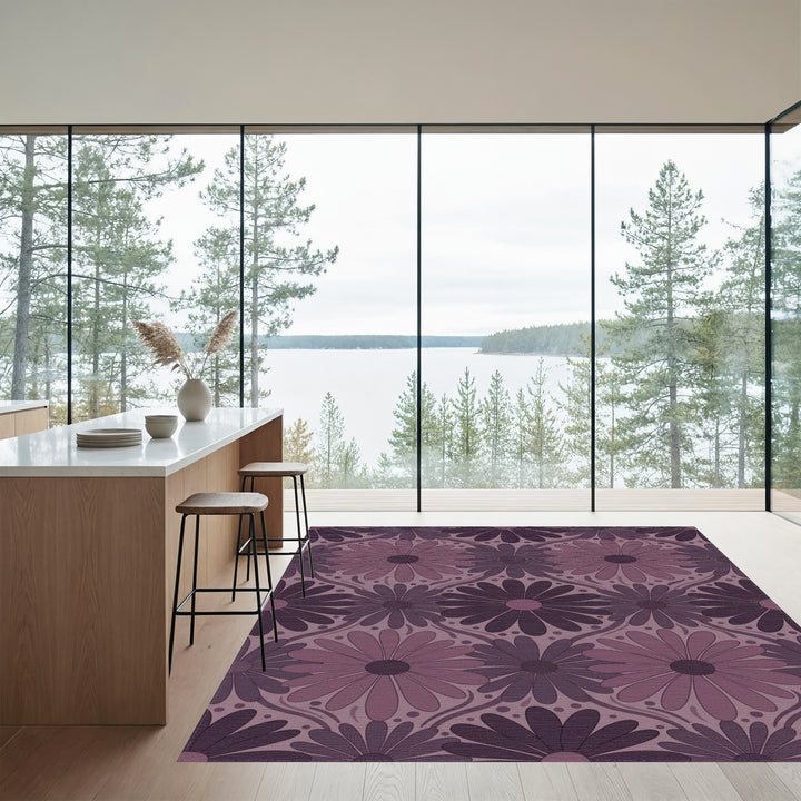 Muted Plum Daisy Chain Rug