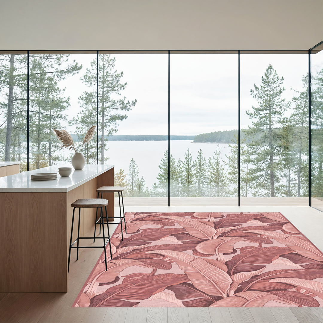 Rose Banana Leaf Lush Canopy Rug