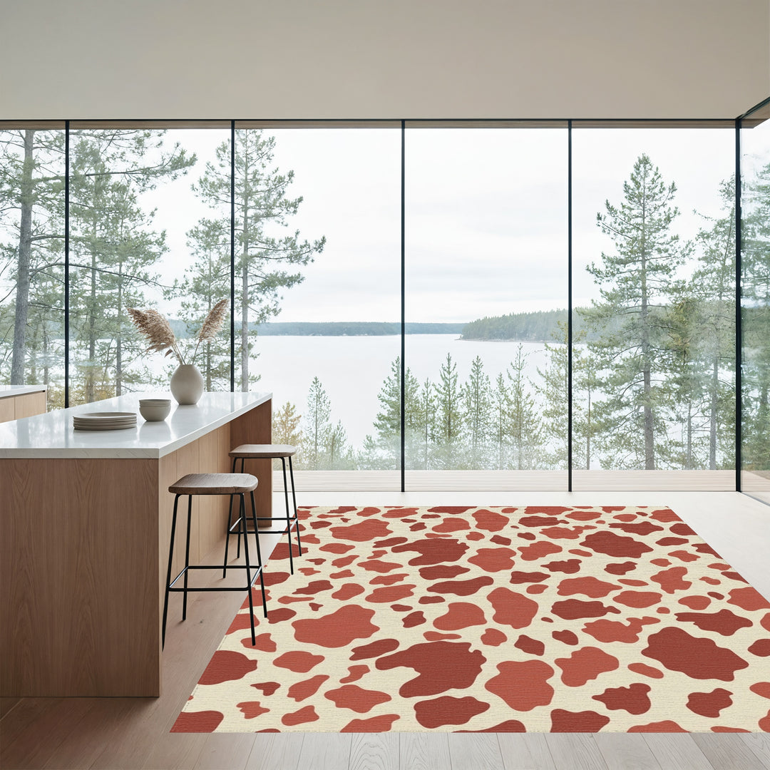 Terracotta Brown Spotted Meadow Rug