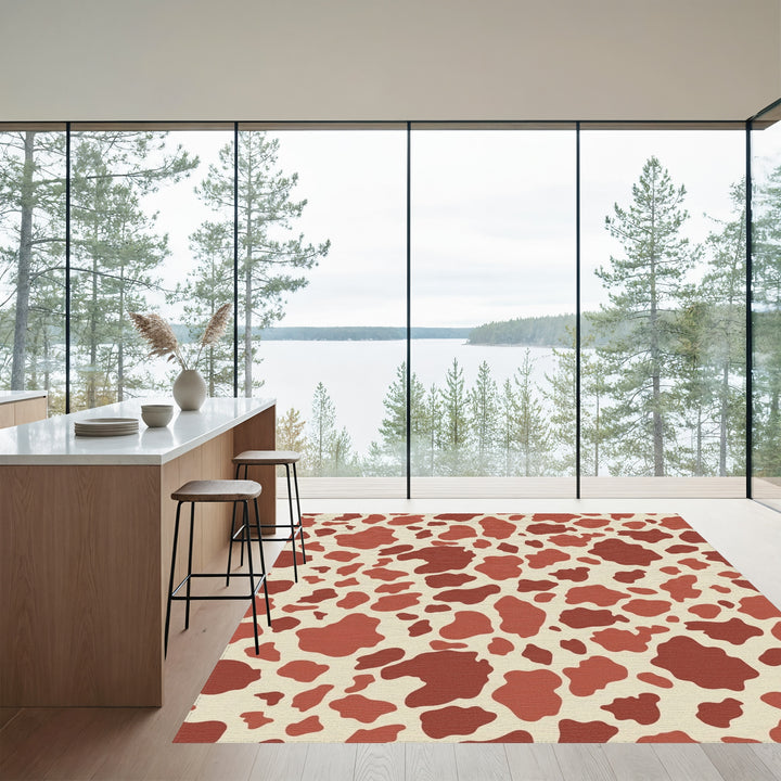 Terracotta Brown Spotted Meadow Rug