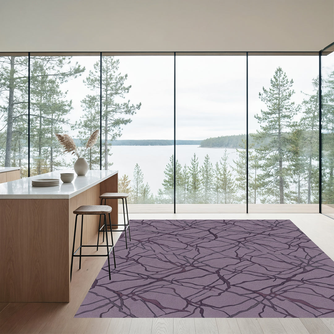 Amethyst Cracked Vein Texture Rug