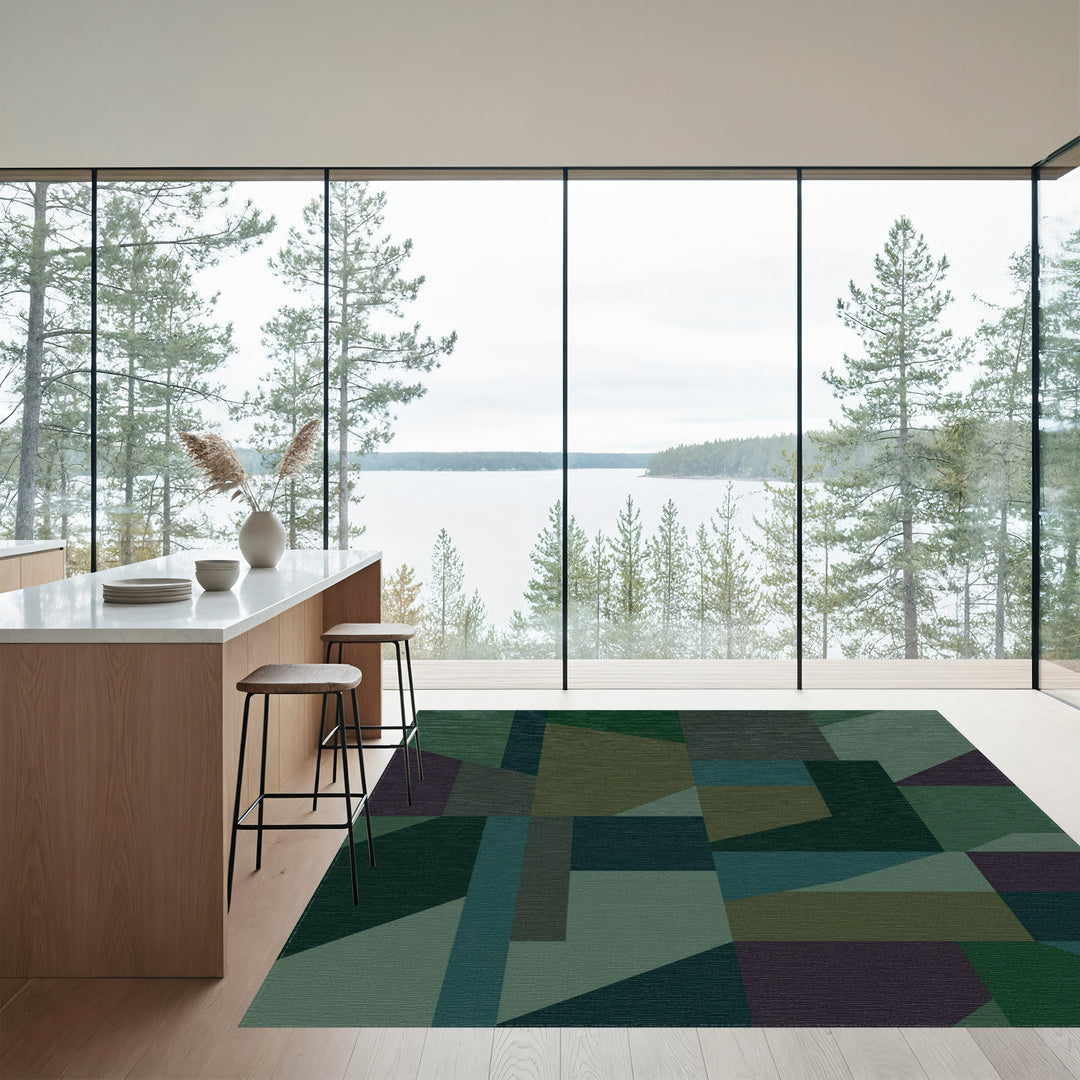 Deep Forest Geometric Deconstructed Abstraction Rug
