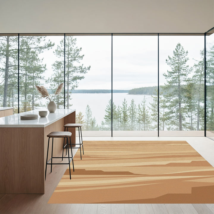 Earthy Tones Abstract Mesa Horizon Rug