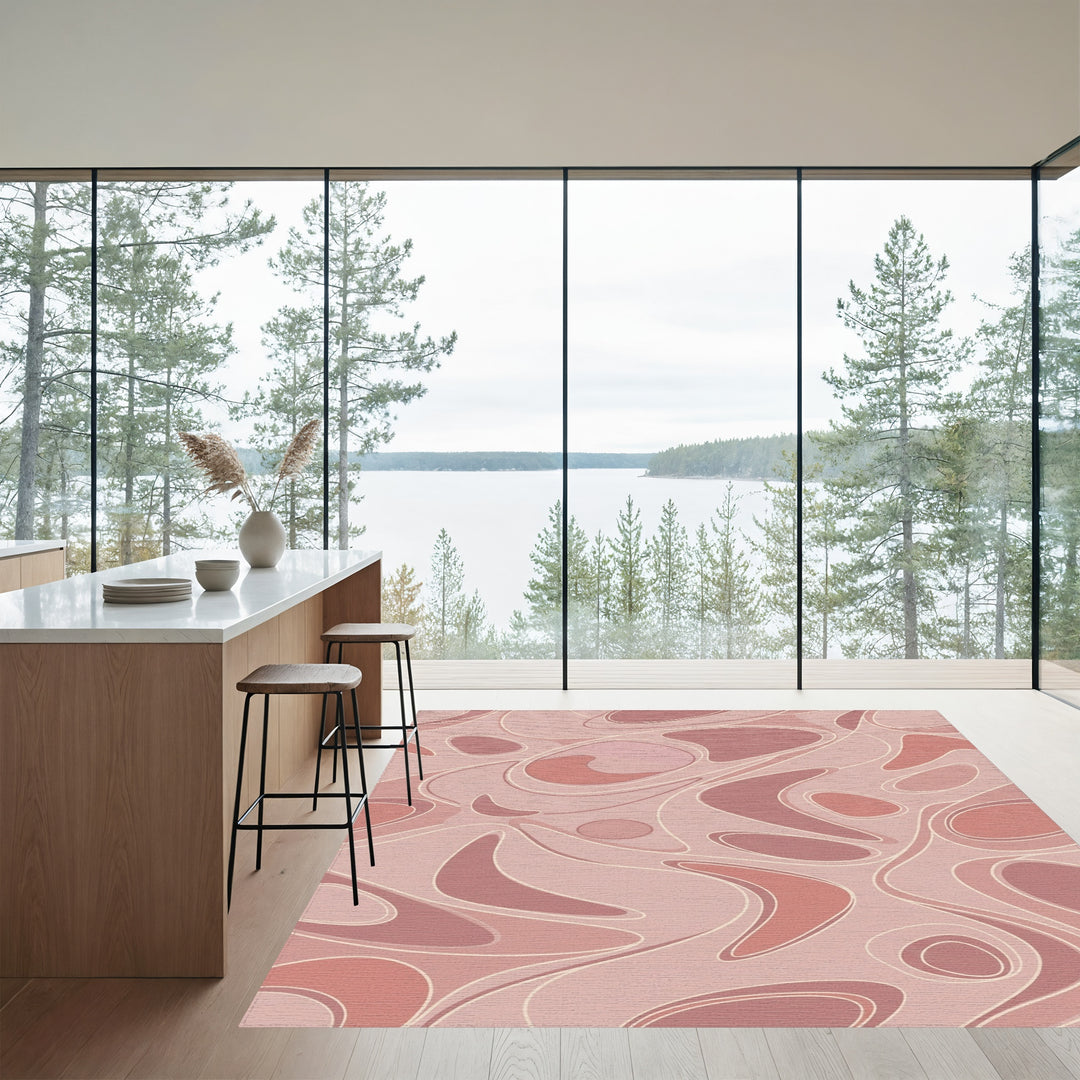 Blush Pink Organic Flow Rug