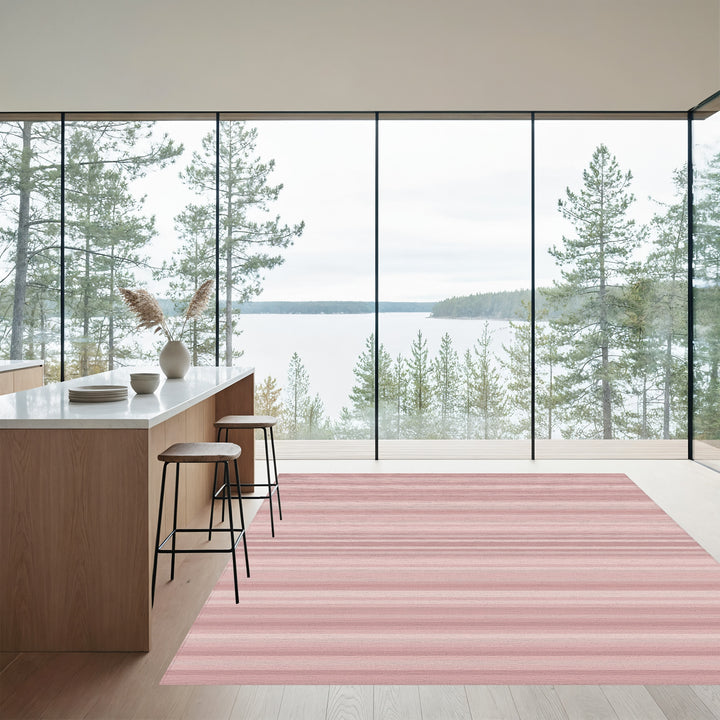 Rose Gold Subtle Stripe Rug