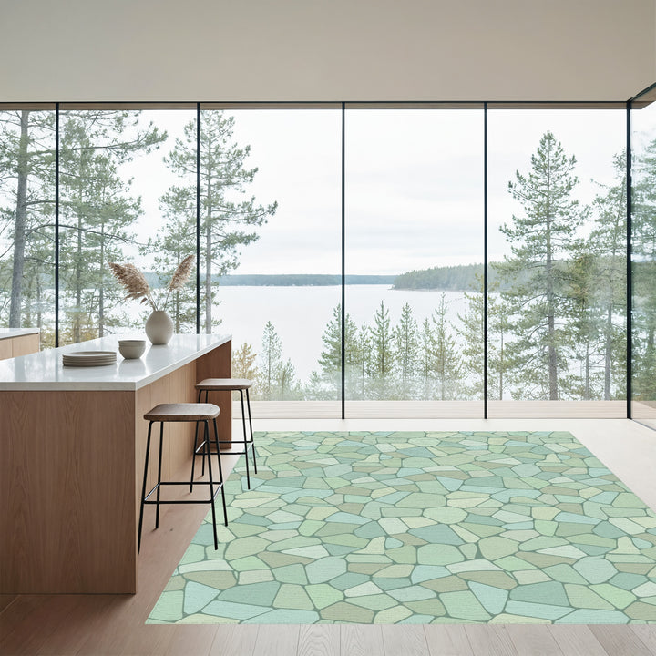 Calming Stone Mosaic Tesselations Rug