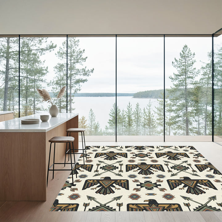 Thunderbird Arrows Tribal Medallion Rug