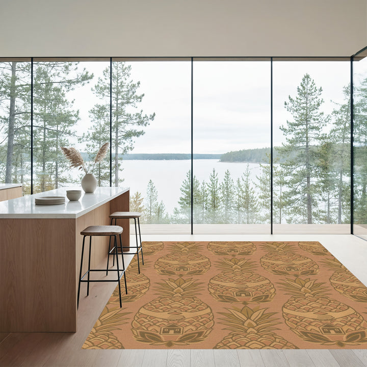 Terracotta Pineapple Embrace Rug
