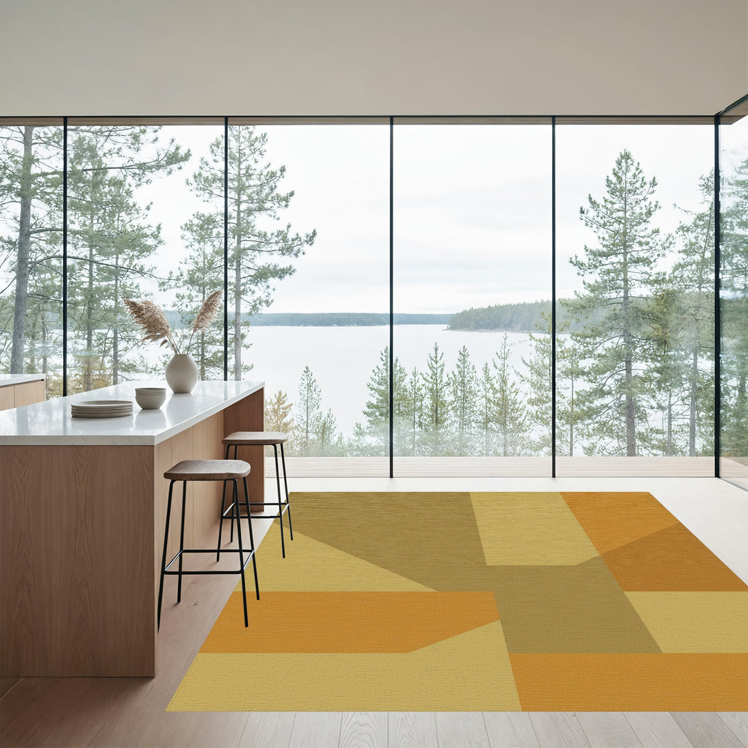 Earthy Tones Geometric Harmony Rug