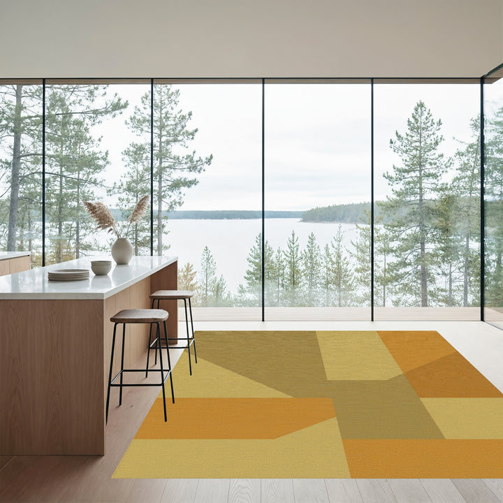 Earthy Tones Geometric Harmony Rug