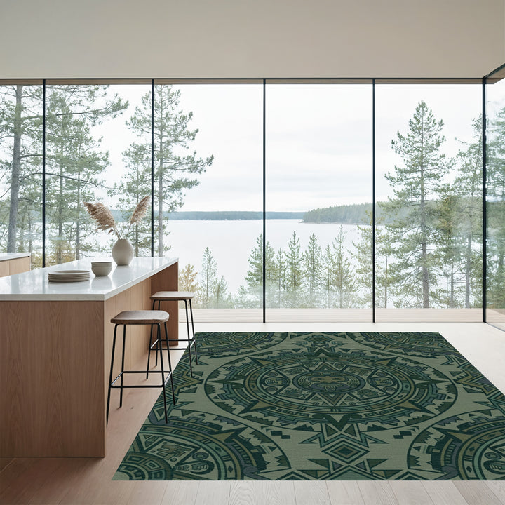 Ancient Sunstone Geometric medallion Rug