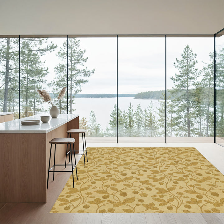 Vintage Gold Strawberry Vine Rug